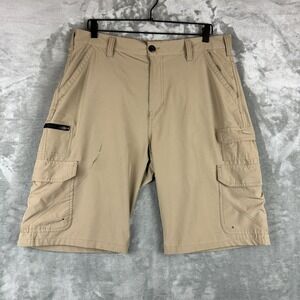 Iron Co. Cargo Shorts Men's 34 Tan Beige